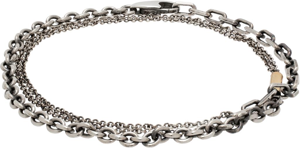 Title of Work Silver & Gold Multi Wrap Bracelet