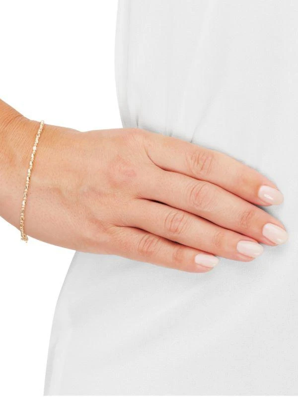 Saks Fifth Avenue 14K Yellow Gold Beaded Bracelet 4