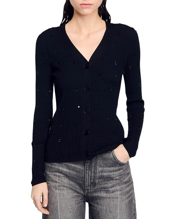 Sandro Gabrielle Strass Cardigan 1