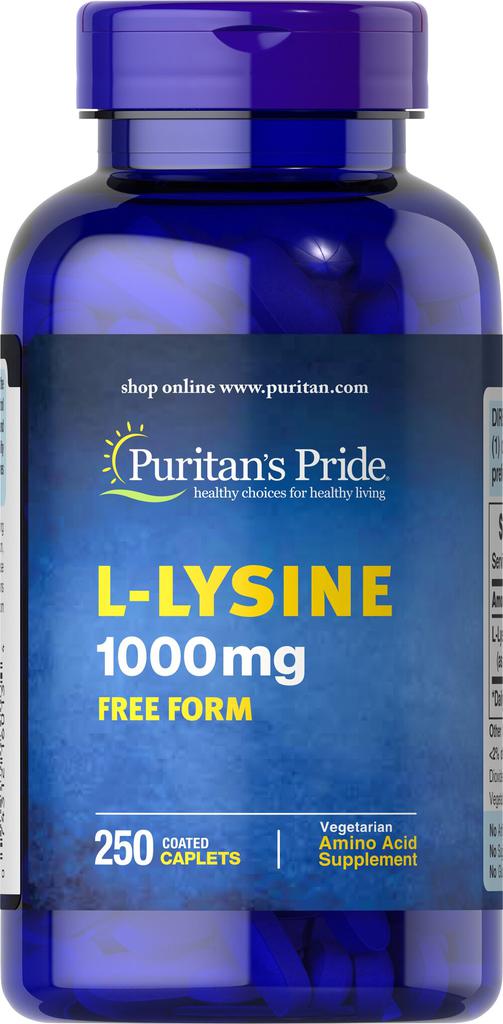 Puritan's Pride L-Lysine 1000 mg 250 Tablets