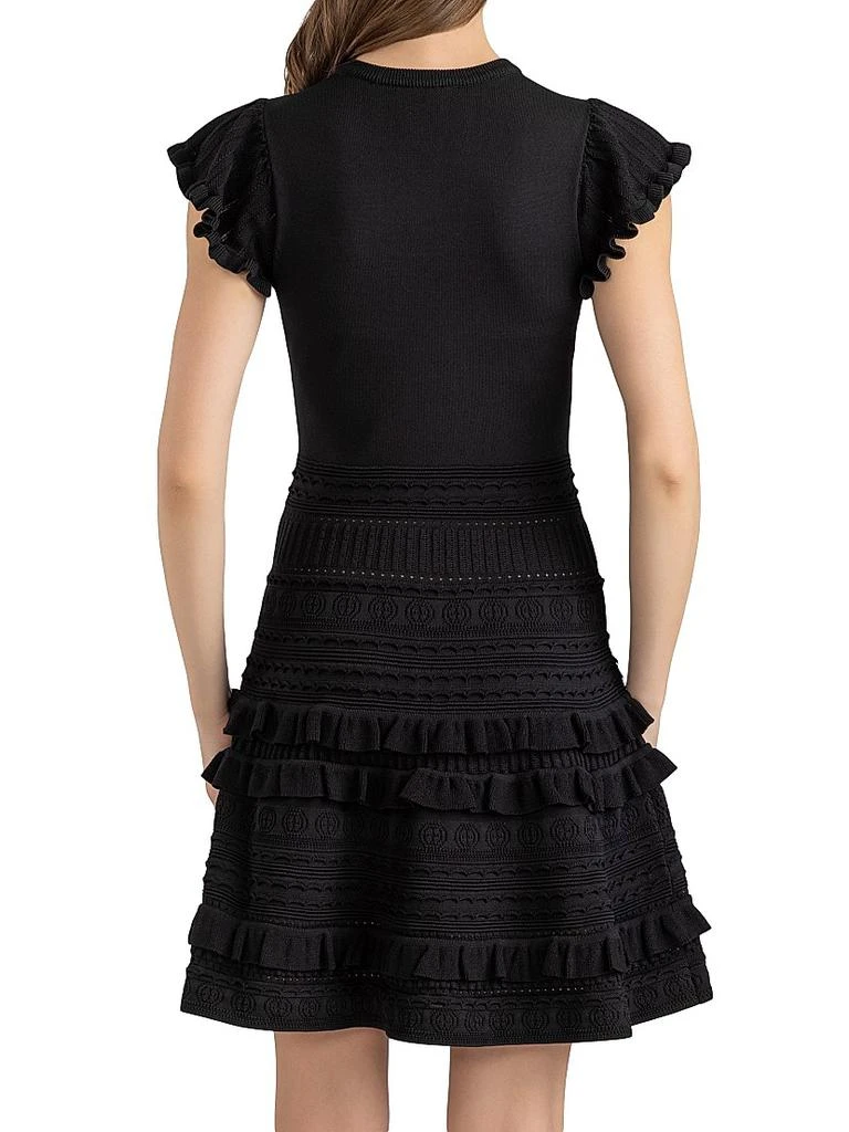 Shoshanna Sofie Frill-Trimmed Knit Minidress 4