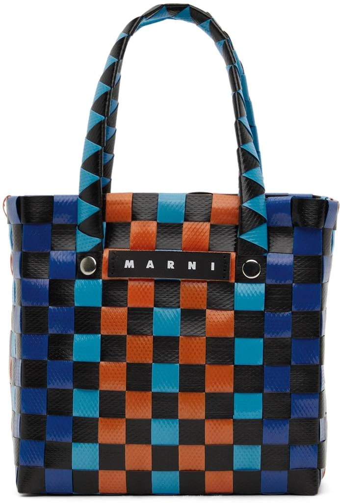 Marni Kids Blue & Orange Micro Basket Tote 1