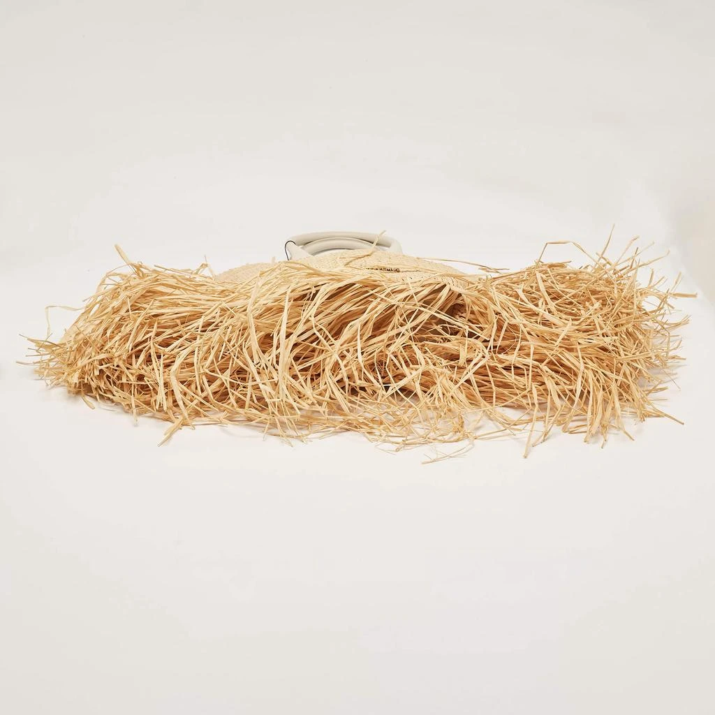 Jacquemus Jacquemus Beige Woven Raffia and Leather Le Baci Fringe Tote 7