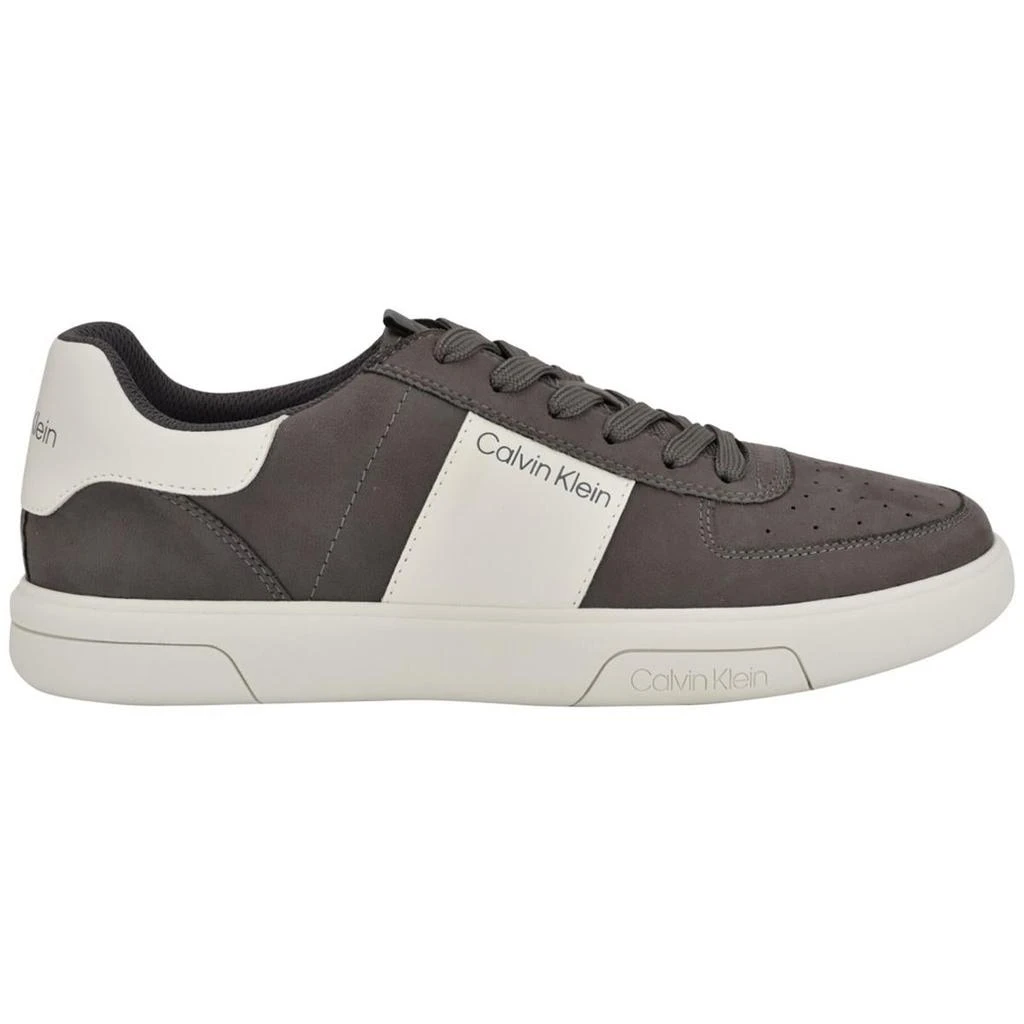 Calvin Klein Mens Logo Faux Suede Casual And Fashion Sneakers 2