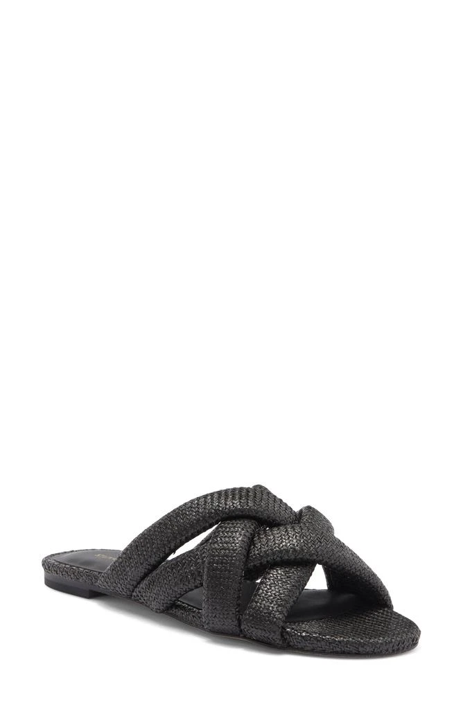 Stuart Weitzman Crossover Raffia Slide Sandal 1