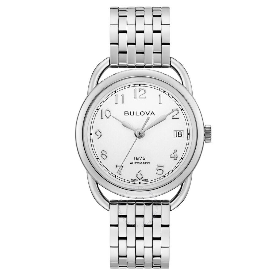 Bulova Commodore Automatic Silver Dial Ladies Watch 96M153