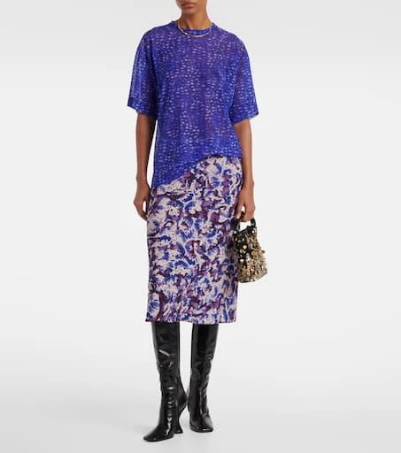 Dries Van Noten Small embellished satin tote bag 5