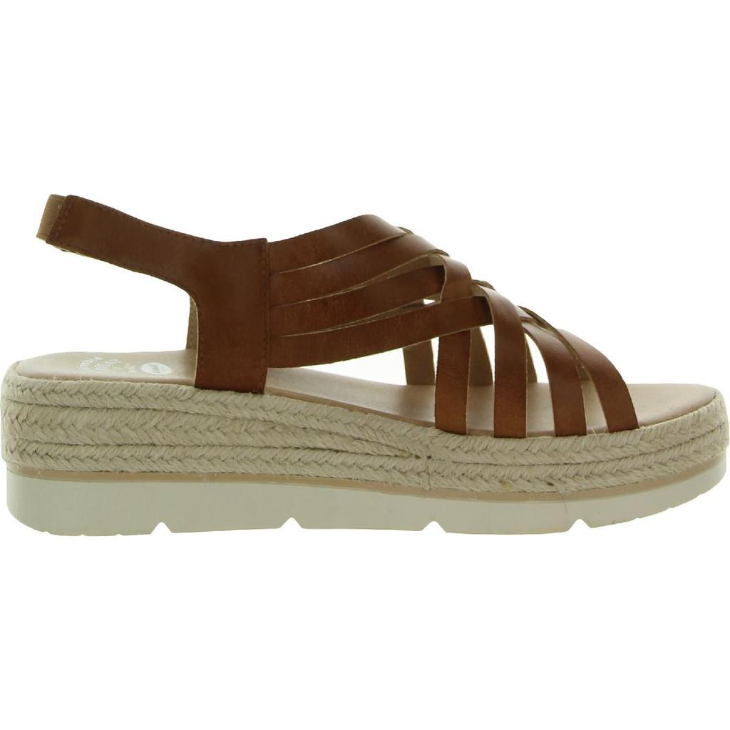 Dr. Scholl's Shoes Off Site Womens Faux Leather Strappy Wedge Sandals