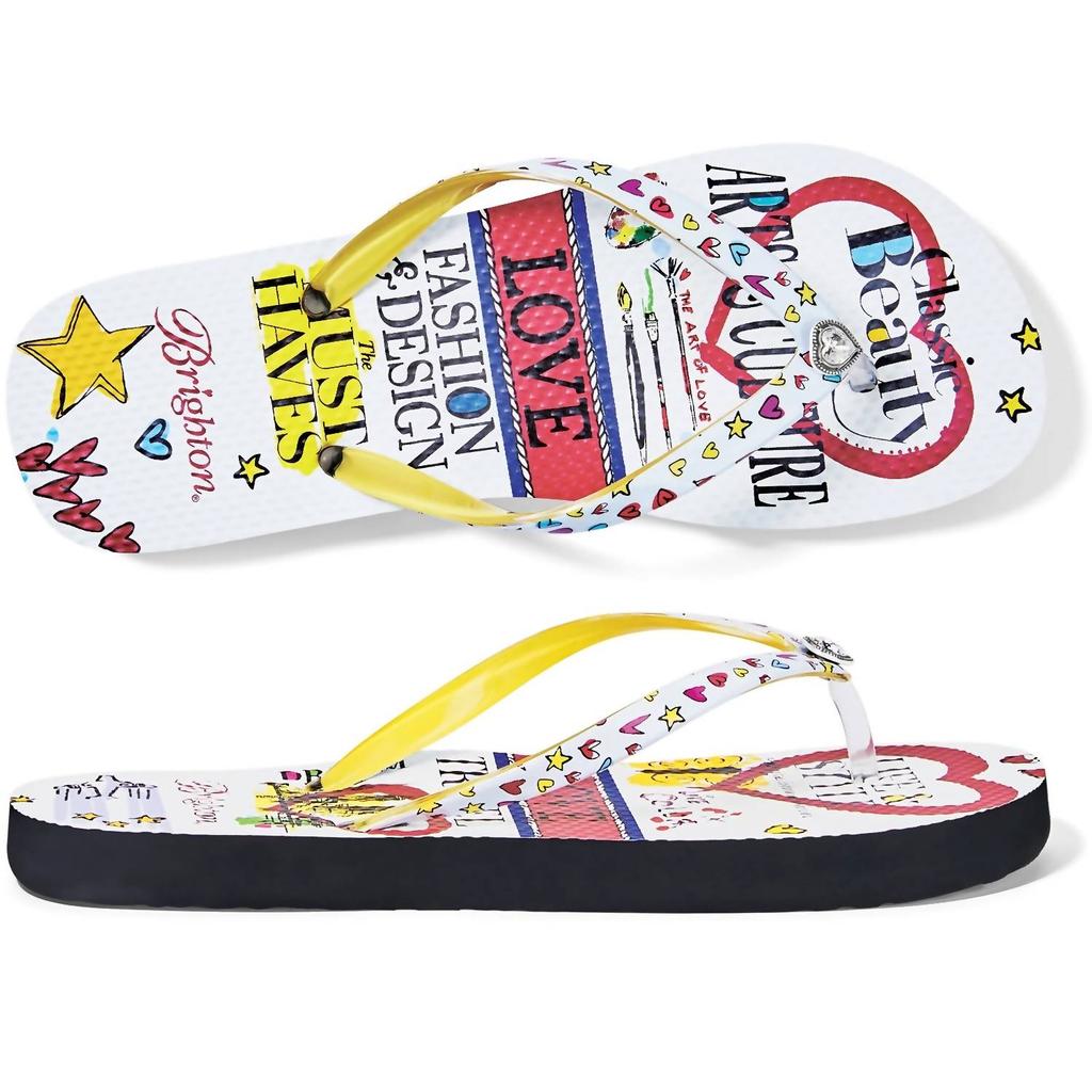 Brighton Insta Flip Flops In Multi