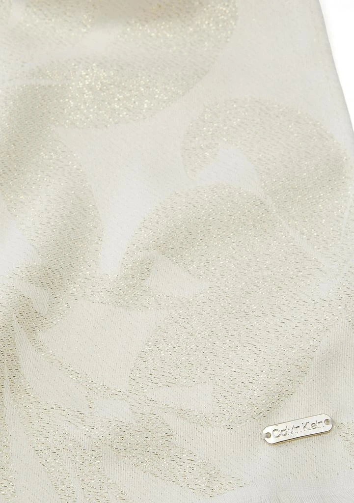 Calvin Klein Metallic Orchid Wrap Scarf 2
