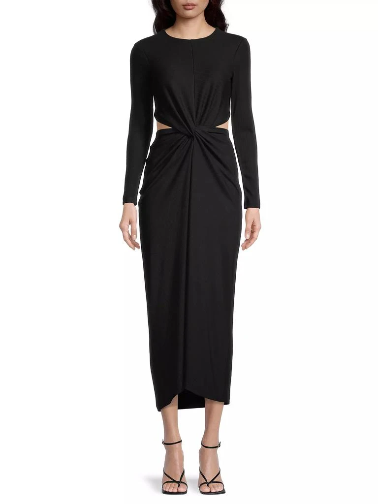 Significant Other Odelia Twisted Cut-Out Ribbed Maxi Dress 3