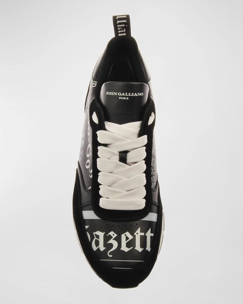 John Galliano Paris Men's Gazette Logo Runner Sneakers 5
