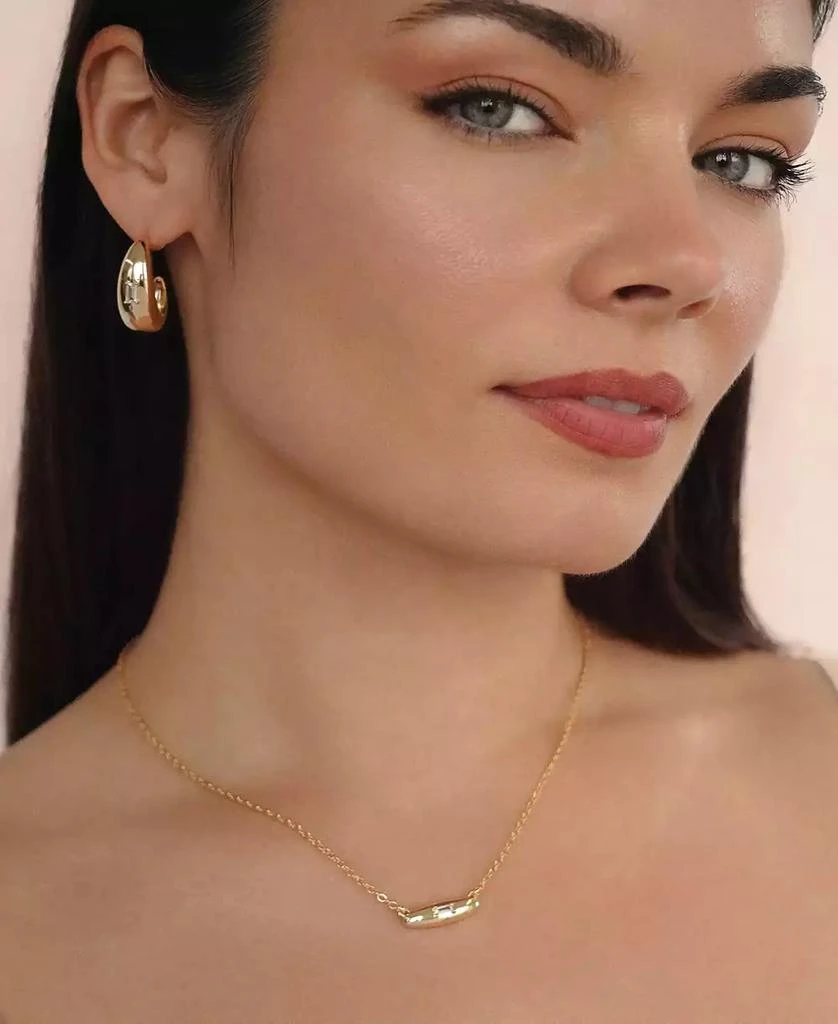 Ettika Jewelry Oval Dome Baguette Simple Pendant Necklace 4