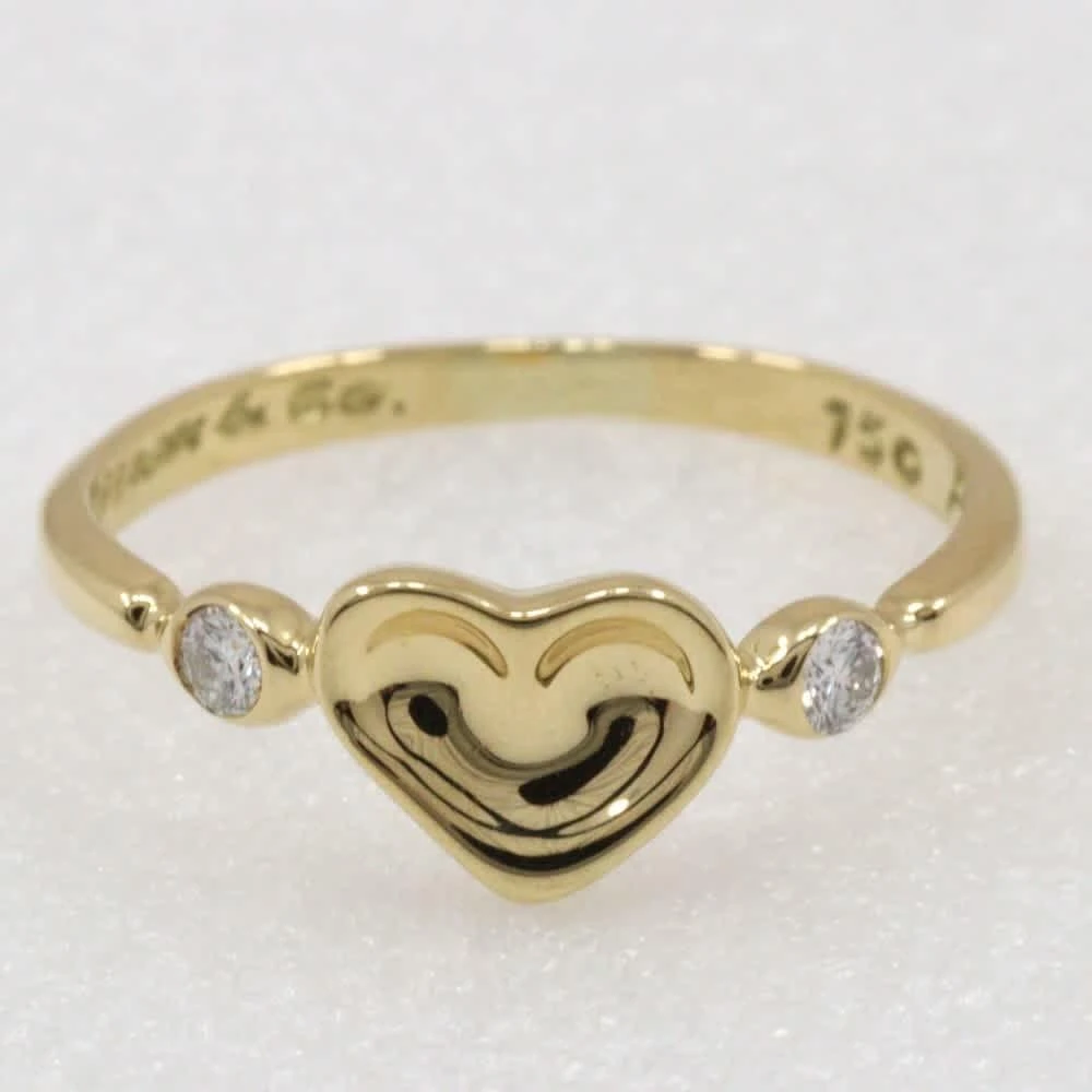 Tiffany 
Co. Elsa Peretti Full Heart Ring 18K yellow With Diamond yellow_ Ring Jewelry (Pre-Owned)