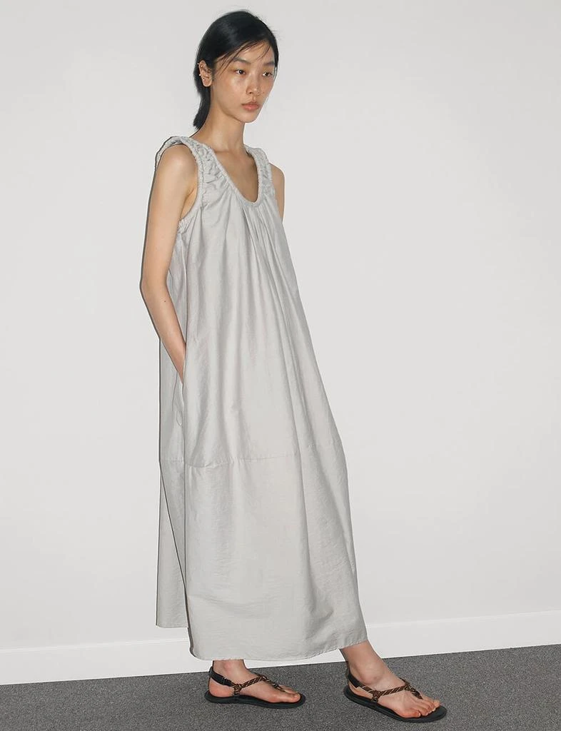 Pixie Market Puff Light-Grey Dress-PREORDER