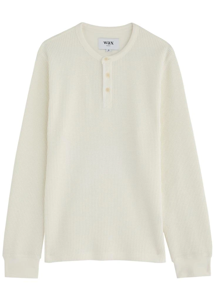 WAX LONDON Halton waffle cotton Henley T-shirt 1