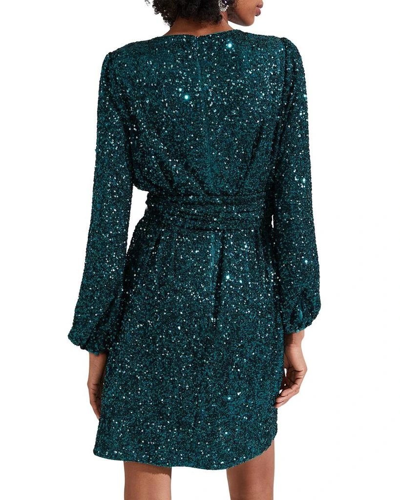 HOBBS LONDON Bette Tie-Waist Sequin Dress 6
