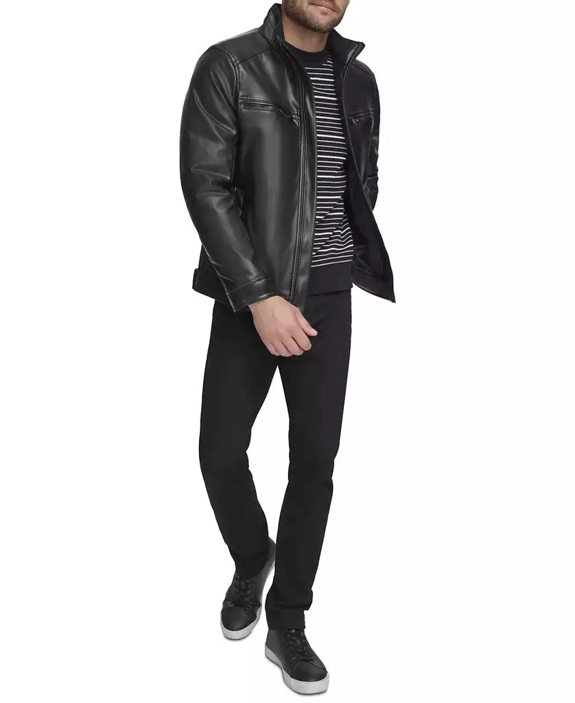 Calvin Klein Men's Faux Leather Moto Jacket, Created for Macy's 6