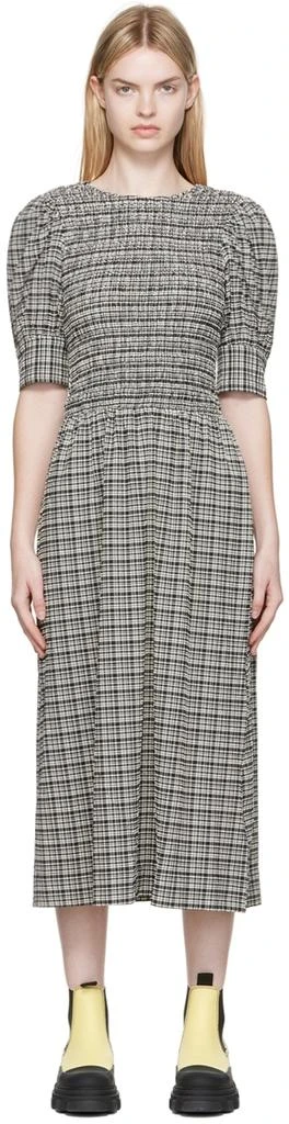 Ganni Gray Open Back Midi Dress 1