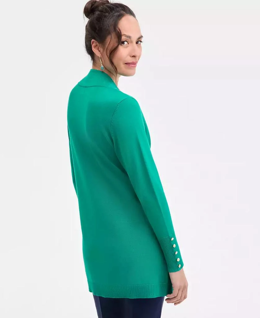 JM Collection Petite Open-Front Button-Cuff Cardigan, Created for Macy's 2