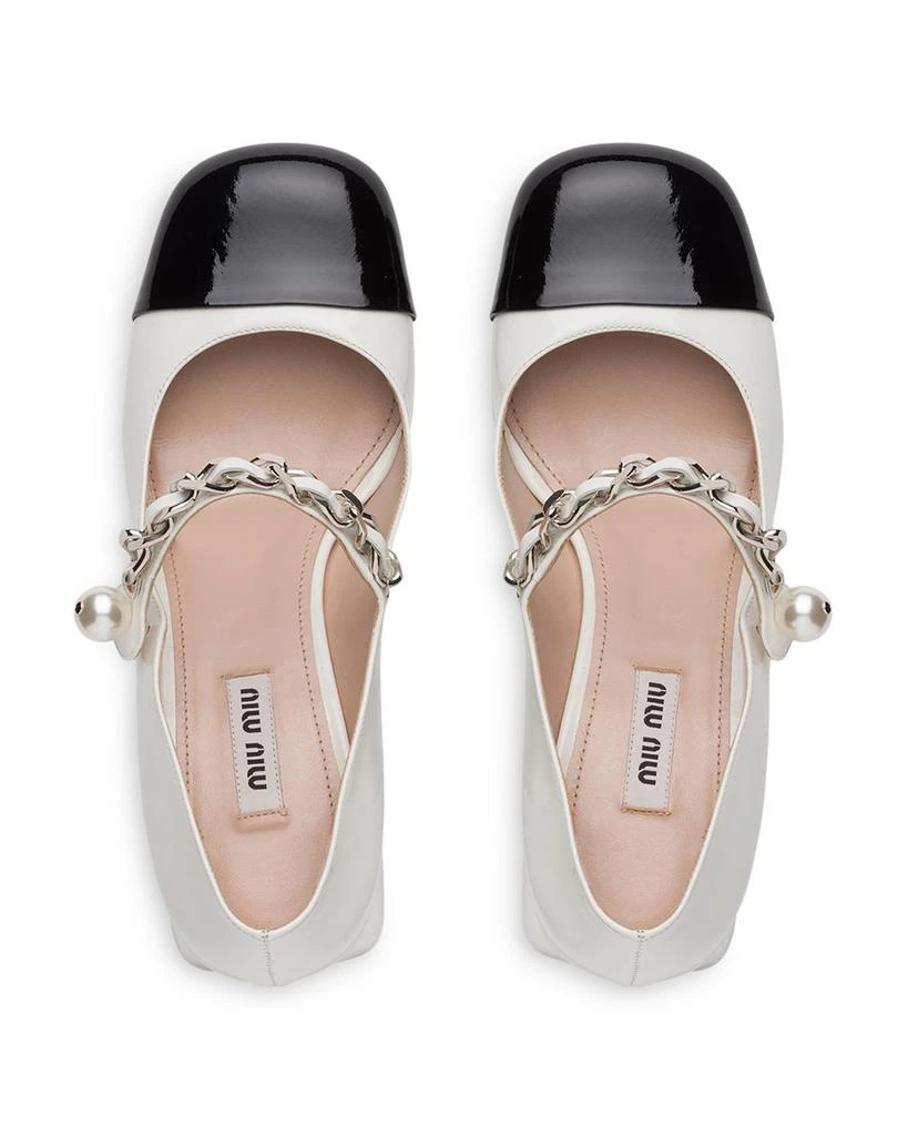 Miu Miu Women's Cap Toe Mary Jane Pumps 3
