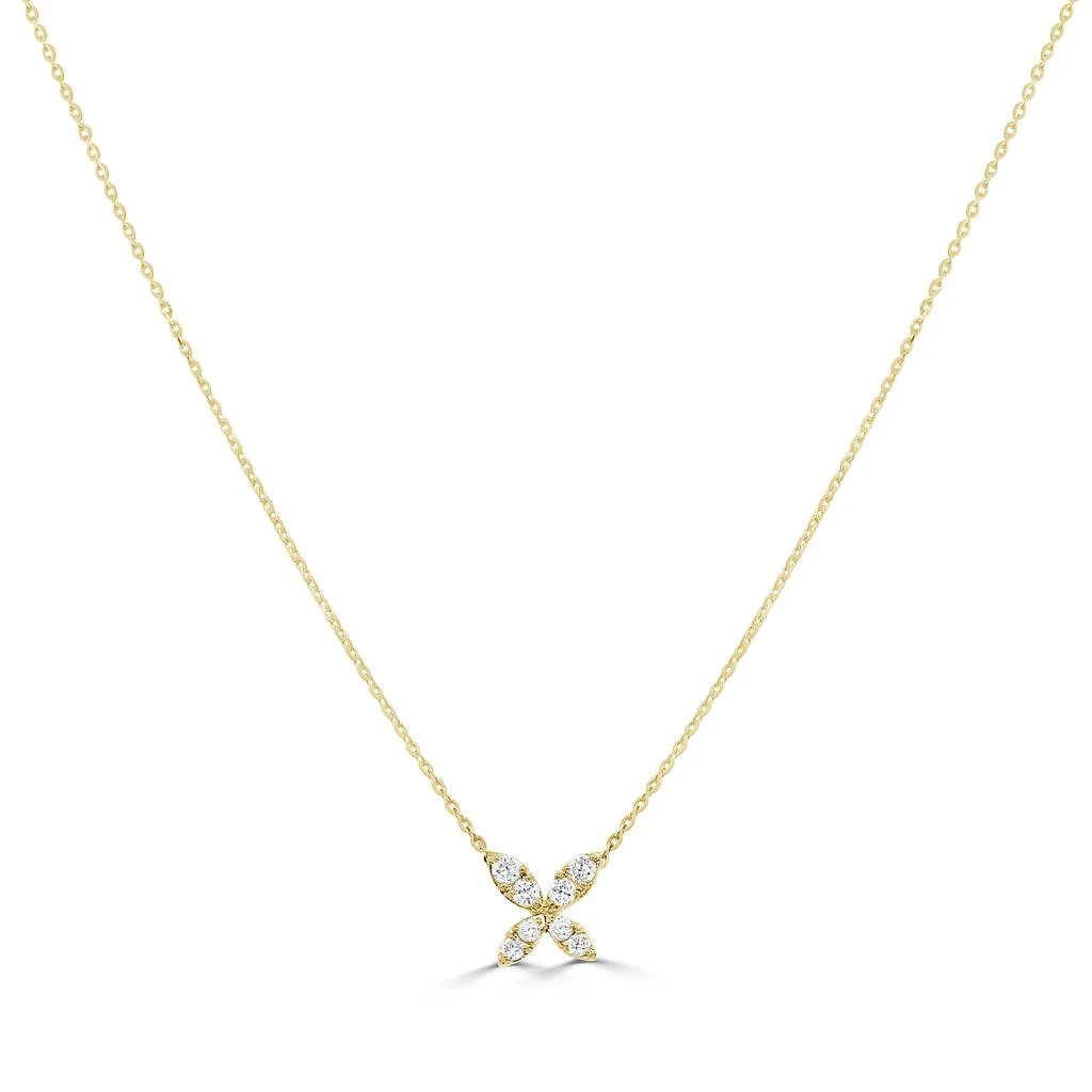 Sabrina Designs 14K Yellow Gold Diamond Butterfly Necklace