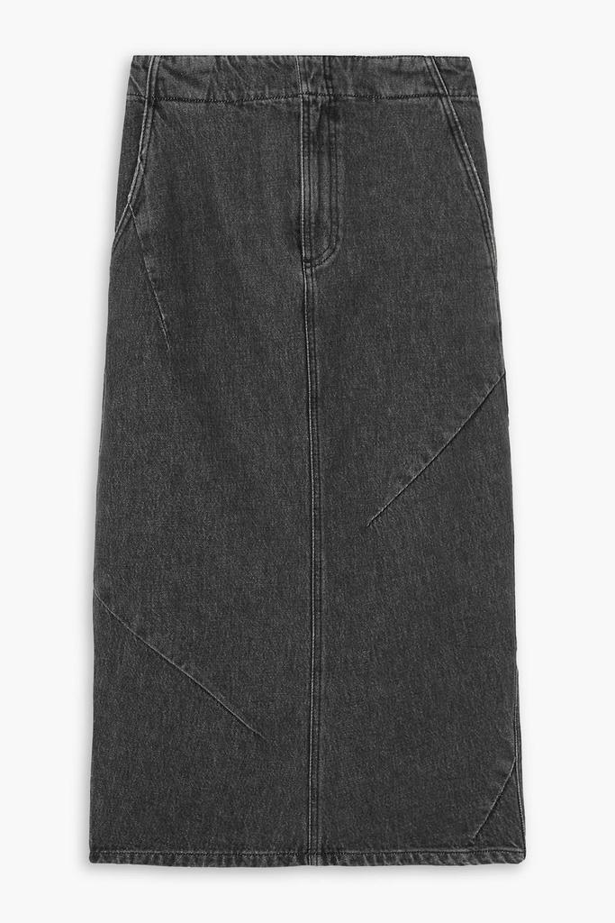 GAUCHERE Paneled denim midi skirt