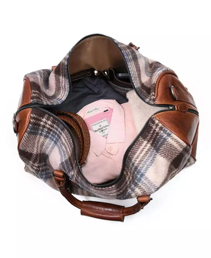 Aaron Leather Goods Quasar Leather Tweed Duffle Bag 4