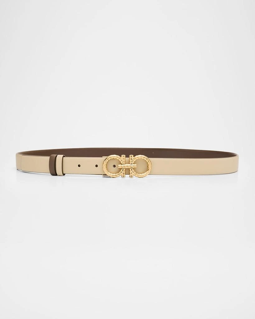 Salvatore Ferragamo Gancini Torchon belt FERRAGAMO Reversible belt with torchon Gancini | REVERSIBLE main image 4