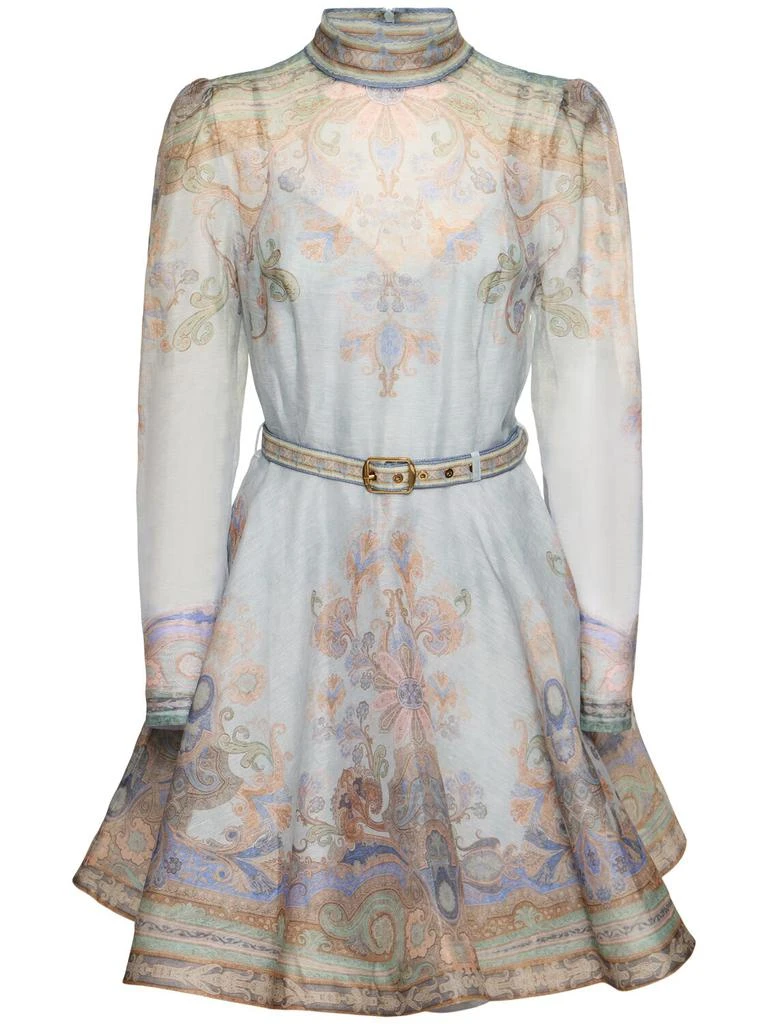 Zimmermann Eden Linen & Silk Organza Mini Dress 1