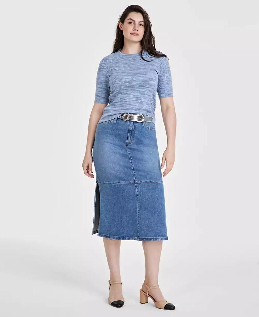 On 34th Women's Spacedye Rib-Knit Top, Created for Macy's 1
