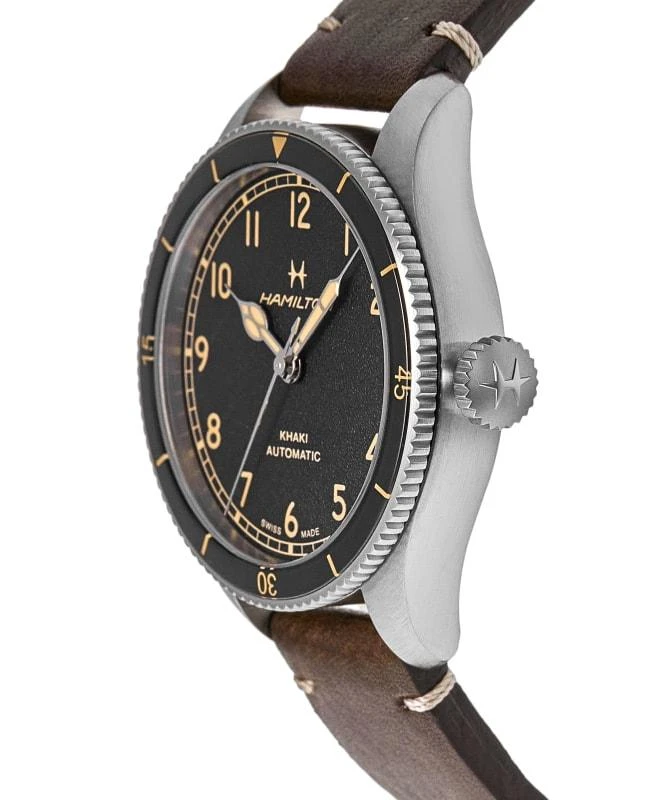 Hamilton Hamilton Khaki Aviation Pilot Pioneer Auto Black Dial Leather Strap Men's Watch H76205530 3