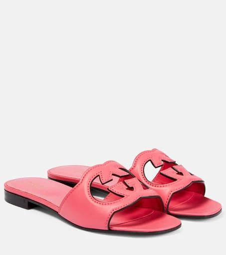 Gucci GG leather slides 1