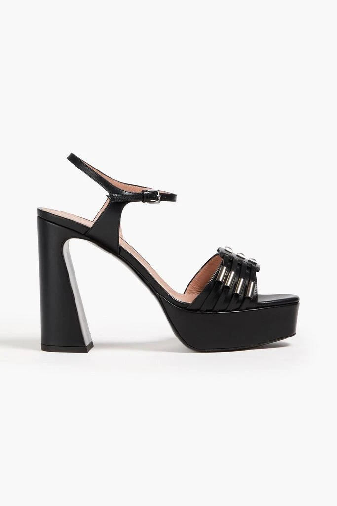 Alberta Ferretti Studded leather platform sandals 1