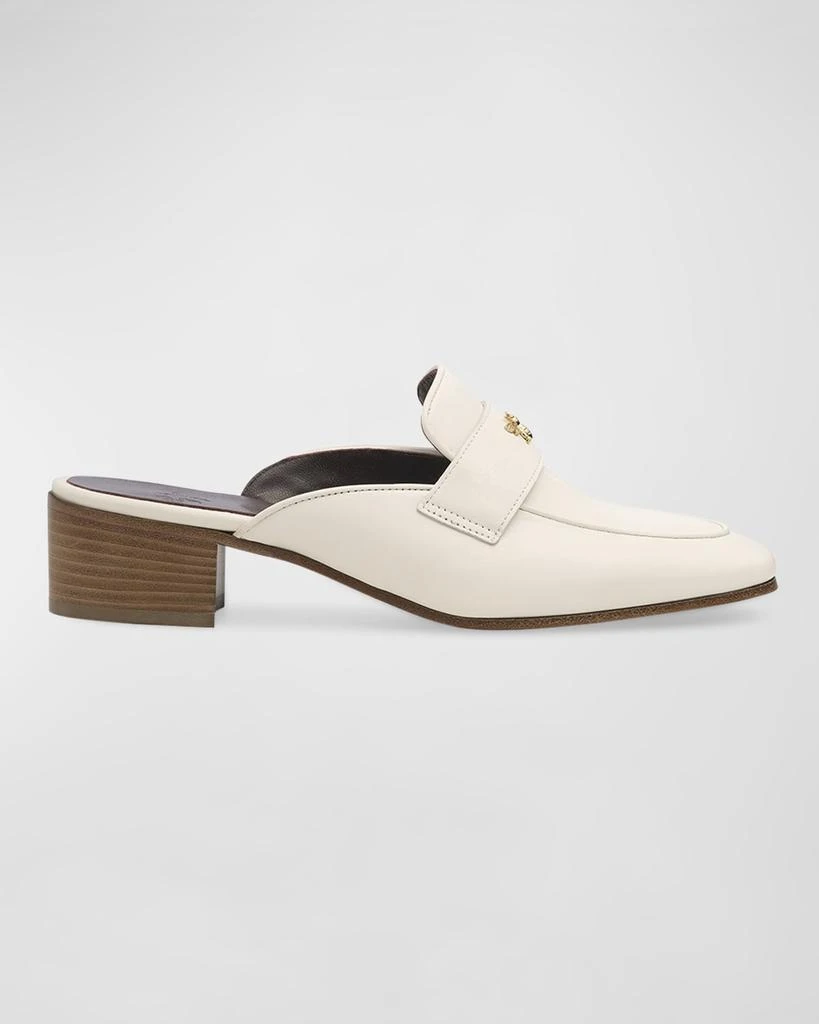 Bougeotte Leather Slided Loafer Mules 1