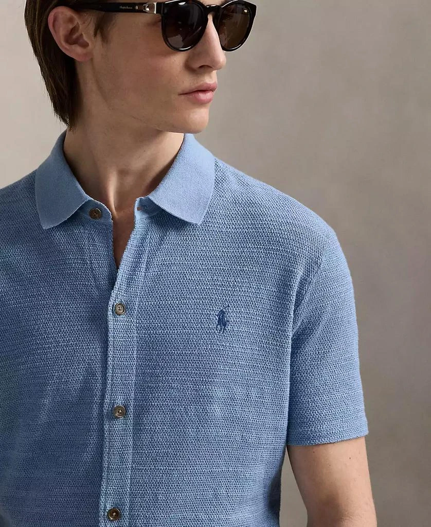 Ralph Lauren Men's Textured Cotton-Linen Shirt Sweater 3