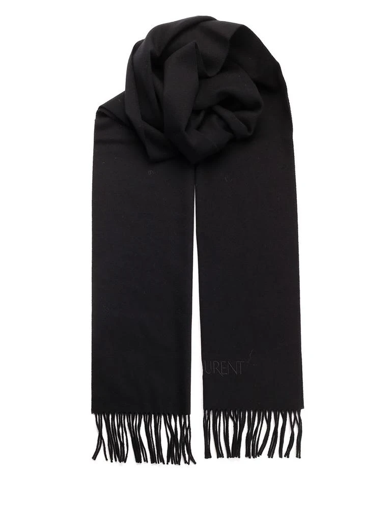 Yves Saint Laurent Scarf In Black Cashmere 1