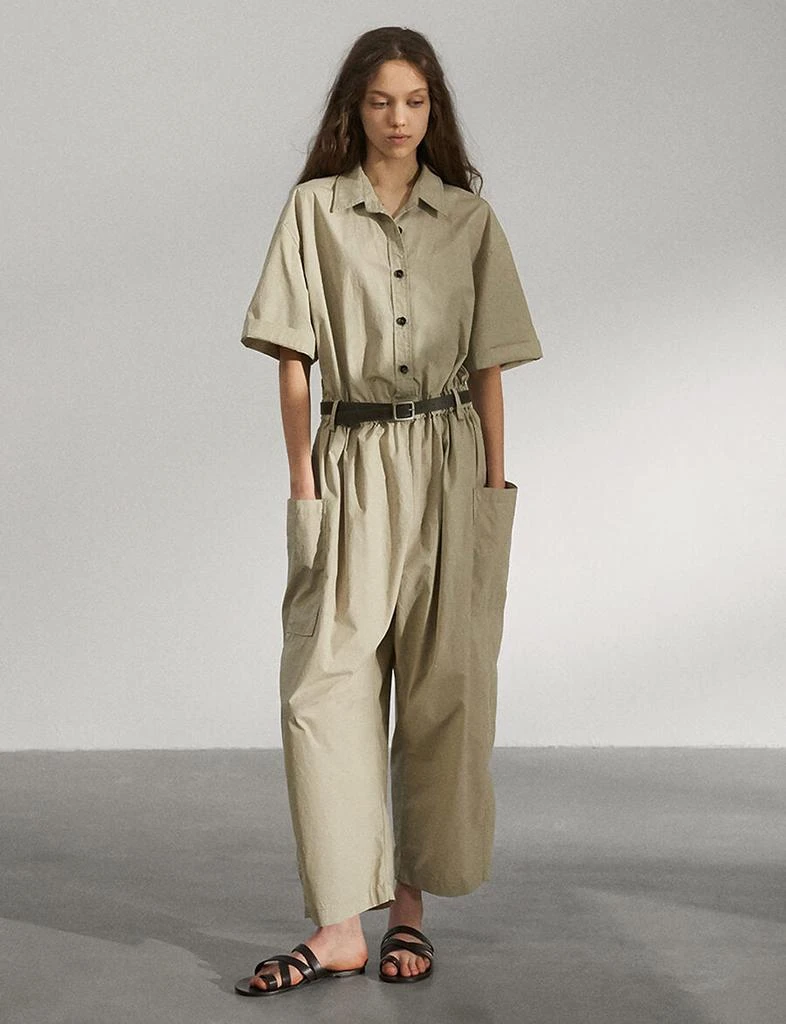 Pixie Market Tan Baggy Jumpsuit-BESTSELLER 1