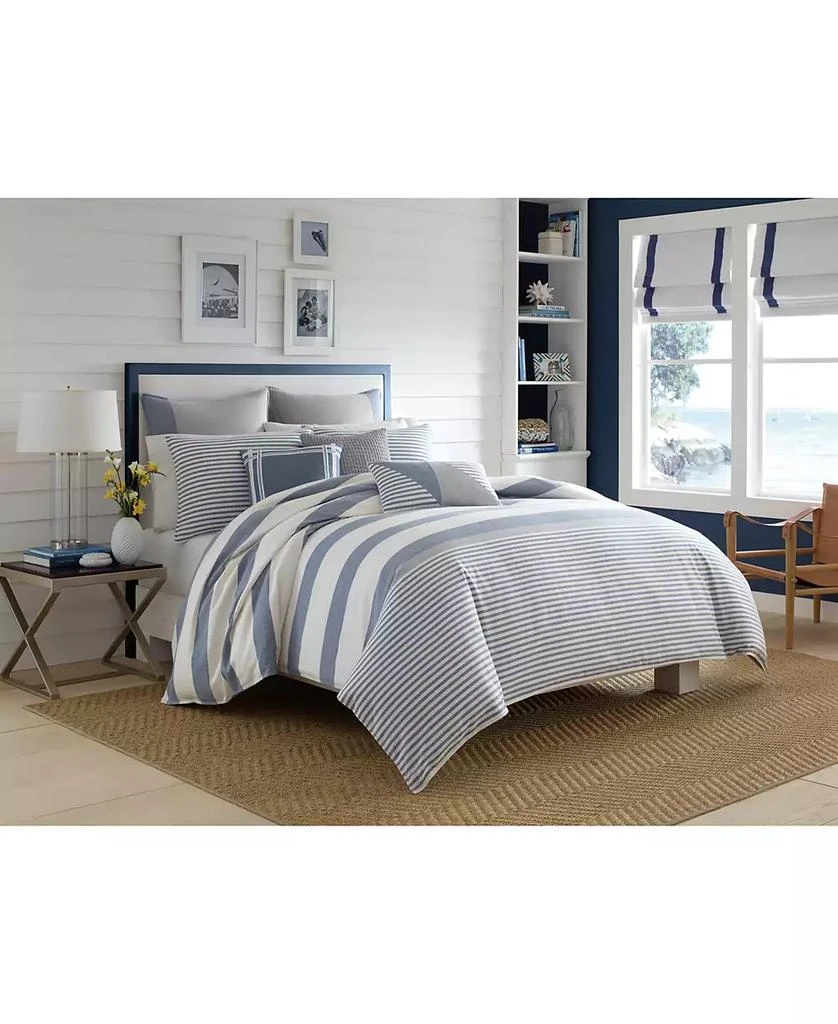 Nautica Fairwater Yarn Dye Cotton Decorative Pillow, 18" X 18" 2