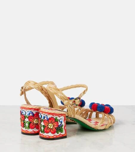 Dolce
Gabbana Taormina 60 embellished raffia sandals 2