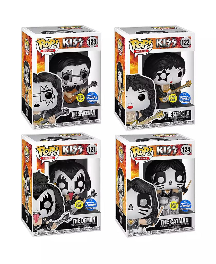 Funko Pop Kiss Band Glow in the Dark Collectible Set, 4 Piece