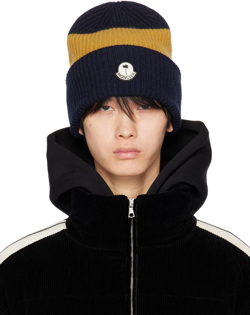 Moncler x Palm Angels beanie Moncler x Palm Angels Patched Ribbed Beanie FW21 White Men main image 4