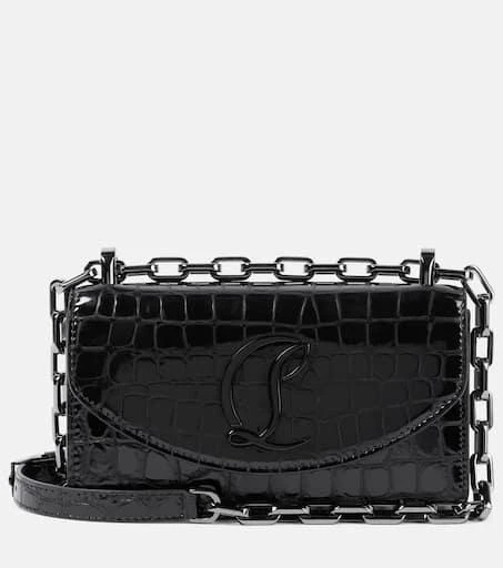 Christian Louboutin Loubi54 croc-effect leather shoulder bag 1