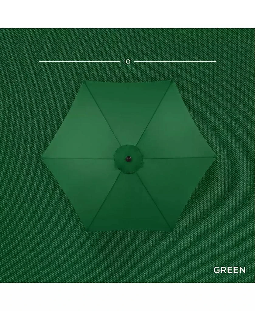 Best Choice Products 10ft Outdoor Woodgrain Pattern Steel Market Patio Umbrella w/ Crank, Tilt 7