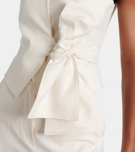 Max Mara Zampa bow-detail cotton-blend vest 5
