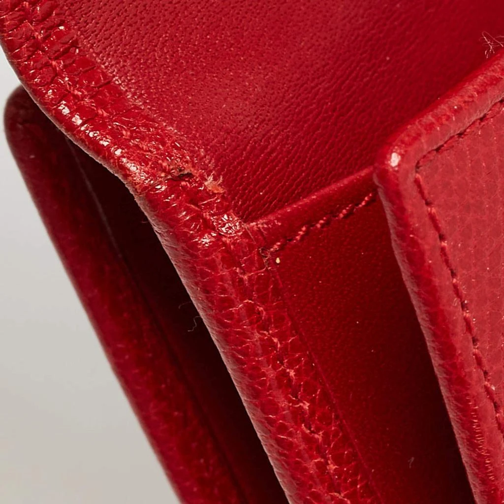 Coach Coach Red Leather Metal Flap Compact Wallet 13