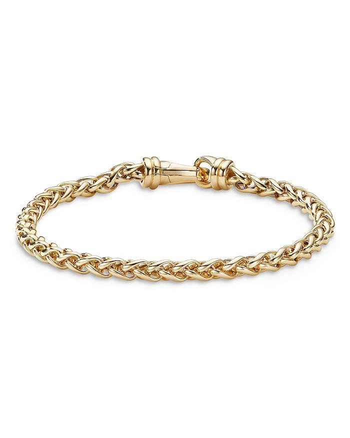 David Yurman Men
s Wheat Chain Bracelet in 18K Yellow Gold, 4mm