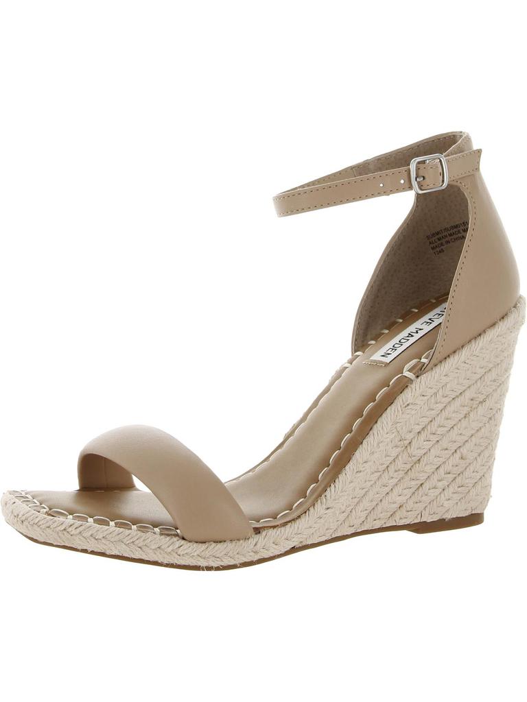 Steve Madden Submit Womens Faux Leather Ankle Strap