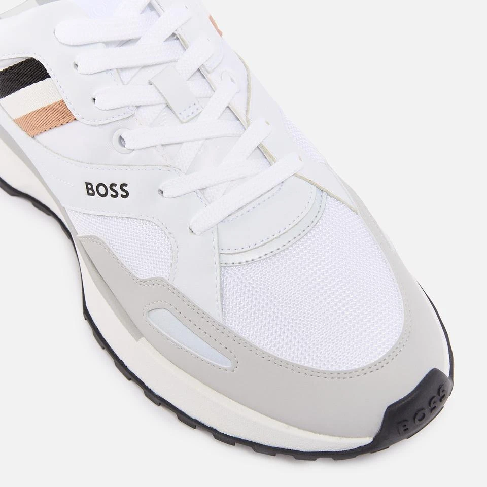 Hugo Boss BOSS MEN'S TITANIUM MESH AND SUEDE SPORTY TRAINERS 3