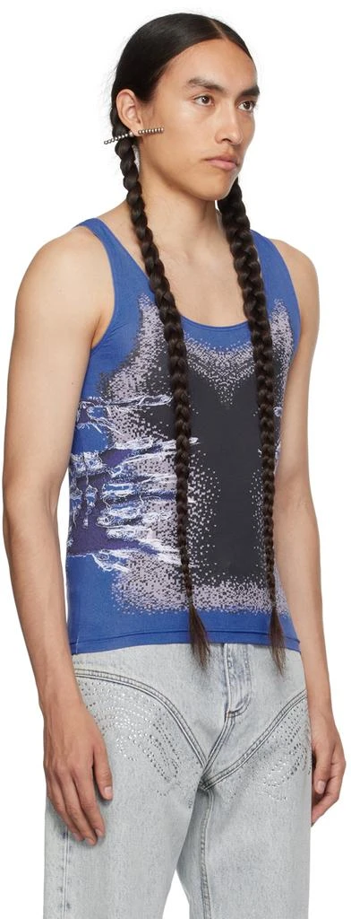 Y/Project Blue Whisker Print Tank Top 4